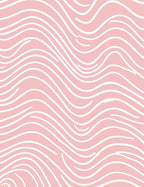 Soft Pink White Wave Pattern Design Rug