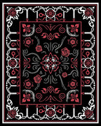 Gothic Rose Candle Ornament Rug