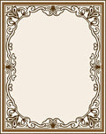Ornate Swirls Frame Pattern Rug