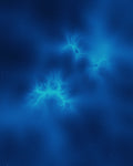 Deep Blue Electric Nebula Pattern Rug