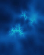Deep Blue Electric Nebula Pattern Rug