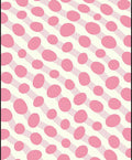 Pink Oval Stripe Pattern Rug