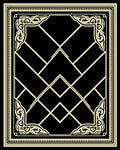 Classic Geometric Scrollwork Pattern Rug