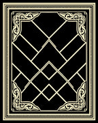 Classic Geometric Scrollwork Pattern Rug