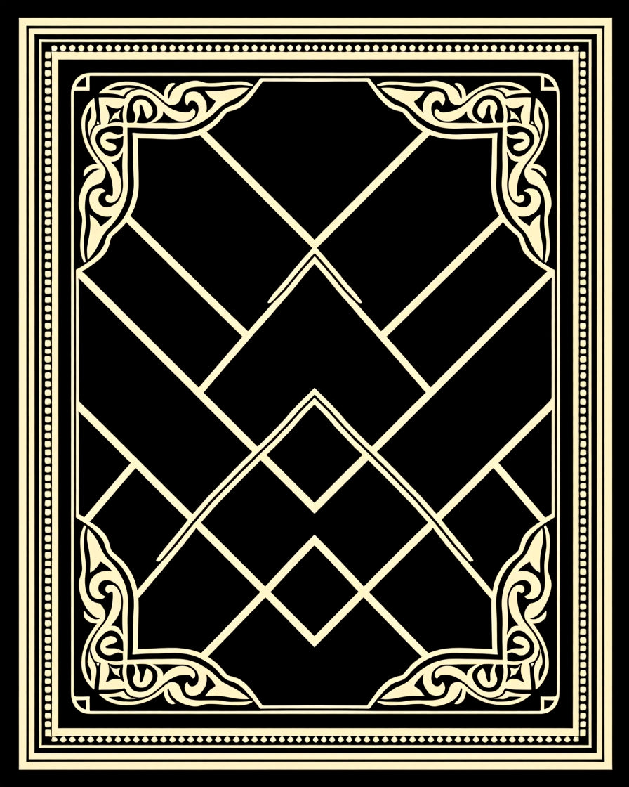 Classic Geometric Scrollwork Pattern Rug