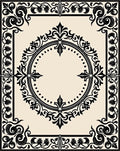 Classic Scrollwork Black Patterned Rug