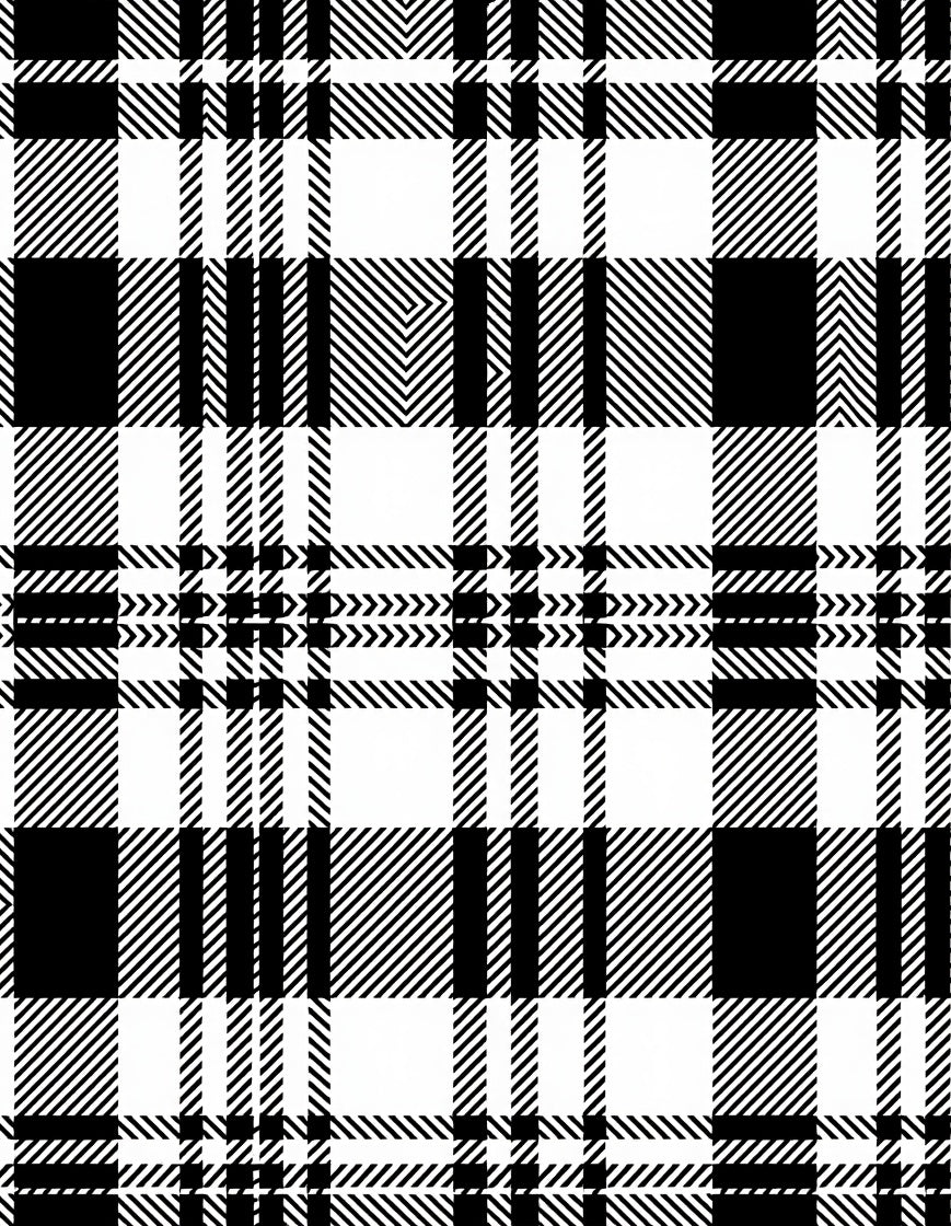 Bold Plaid Geometric Pattern Rug