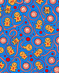 Whimsical Gingerbread Peppermint Swirls Rug