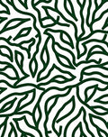 Abstract Green Vine Pattern Rug