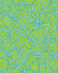 Leafy Swirl Green Pattern Rug