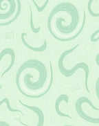 Cool Mint Swirl Pattern Rug