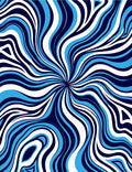 Abstract Swirl Blue White Pattern Rug