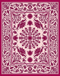 Ornate Floral And Vine Pattern Rug