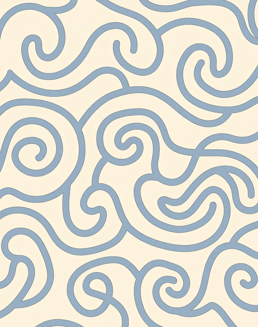 Smooth Swirl Gentle Wave Pattern Rug