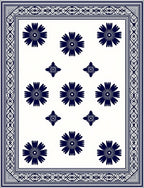 Classic Floral Border Design Rug