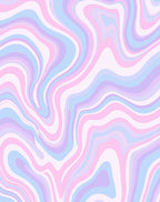 Pastel Swirl Marble Pattern Rug