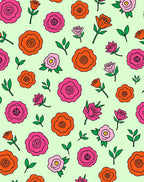 Floral Rose Pattern Delight Rug