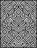 Bold Black White Abstract Pattern Rug