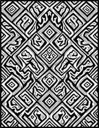 Bold Black White Abstract Pattern Rug