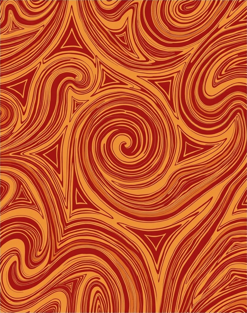 Trippy Swirls Triangles Rug