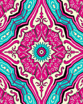 Mandala Style Floral Graphic Design Rug