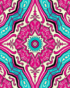 Mandala Style Floral Graphic Design Rug