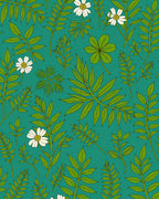 Verdant Foliage And Daisy Pattern Rug
