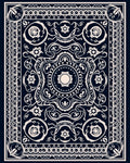 Intricate Vintage Floral Ornament Rug