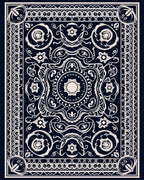 Intricate Vintage Floral Ornament Rug