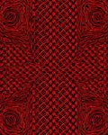 Bold Red Black Abstract Pattern Rug