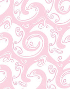 Whimsical Swirl Abstract Pastel Design Rug