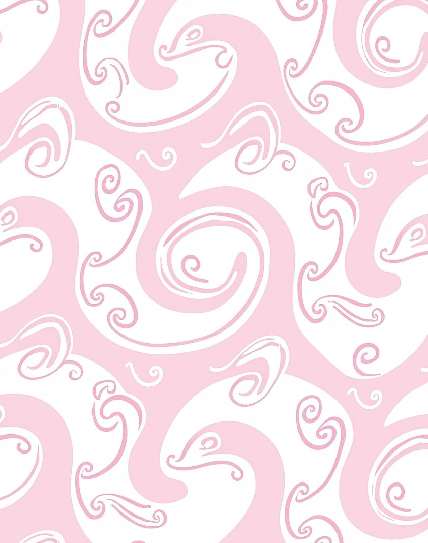 Whimsical Swirl Abstract Pastel Design Rug