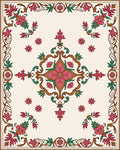 Rich Floral Scrollwork Pattern Rug