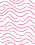 Pretty Pink Wavy Line Pattern Rug