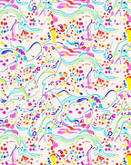 Playful Abstract Swirls Pattern Rug