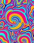 Abstract Swirl Funky Colorburst Rug