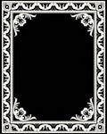 Black Ivory Ornate Scroll-Like Frame Rug
