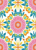 Vibrant Floral Mandala Pattern Rug