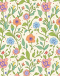 Whimsical Floral Vine Pattern Rug