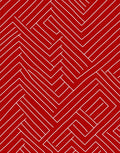Abstract Red Interlocking Lines Rug