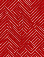 Abstract Red Interlocking Lines Rug