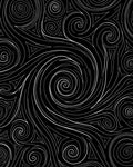 Abstract Swirl Pattern Monochrome Rug