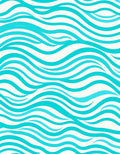 Turquoise Wave Pattern Textile Design Rug