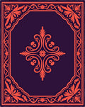 Ornate Coral Flourish Central Medallion Rug