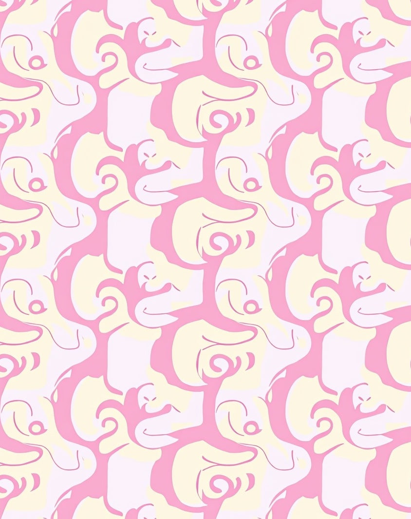 Abstract Swirls Pastel Waves Rug