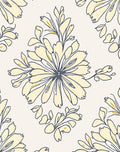 Soft Yellow Watercolor Floral Pattern Rug