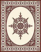 Ornate Floral Medallion Design Rug