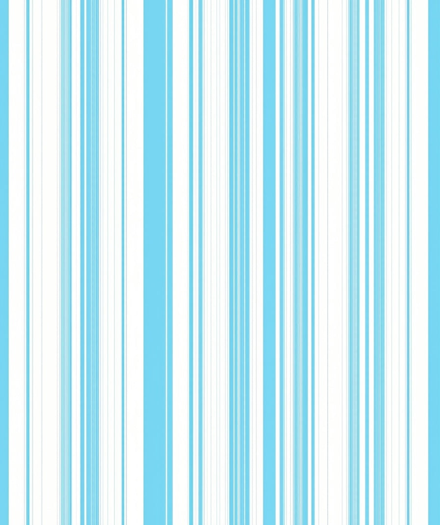 Sky Blue White Stripe Pattern Rug