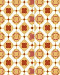 Geometric Ochre Terracotta Overlay Rug