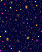 Whimsical Starburst Nebula Swirls Rug